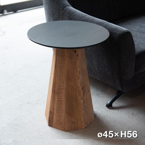 ナイトテーブル サイドテーブル 丸 直径45cm 天然木 カフェテーブル 花台