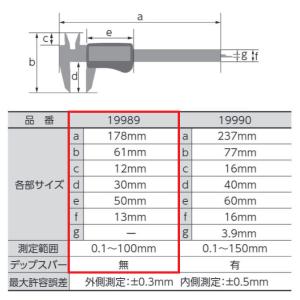 シンワ デジタルノギス 100mm カーボンフ...の詳細画像2