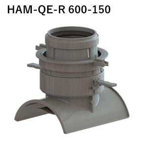 アロン ヒューム管 陶管用 QE支管 HAM-QE-R 600-150 ヒューム管 陶管用 回転固定式90度ゴム受口支管