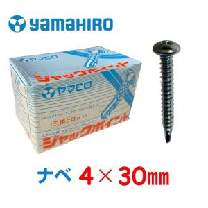 ヤマヒロ ジャックポイント ドリルねじ ナベ 4×30mm 三価ユニクロ 500本入 PJ30