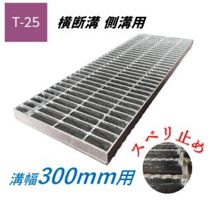 側溝 グレーチング 溝幅300mm T2 かさ上げ溝蓋 プレーン 細目 圧接式