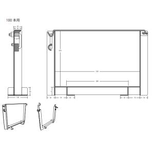 パイプラック 100本 用 2台/1セット 4...の詳細画像2