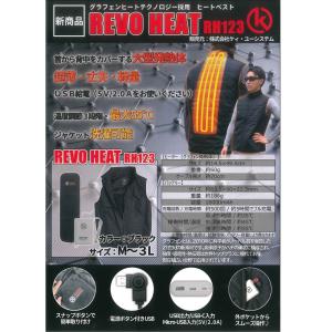 ヒートベスト 充電式暖房ベスト フルセット REVO HEAT RH123 ケイ・ユーシステム