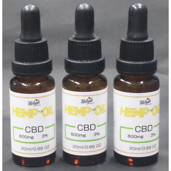 【CBDオイル】3本セット 高濃度3% 600ｍｇ CBD　カンナビジオール　Hemp　ヘンプオイル...