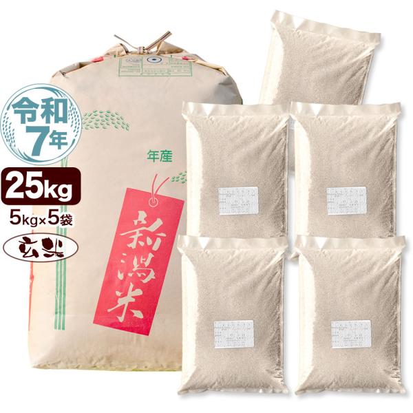 令和7年産 新潟産 ミルキークイーン 25kg(5kg×5袋) 玄米 送料無料（北海道、九州、沖縄除...