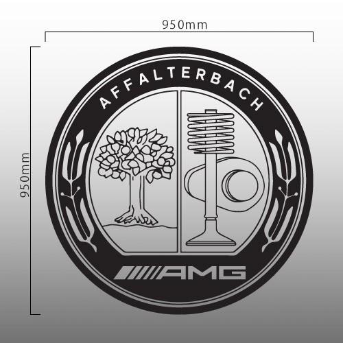 【ネコポス不可】AMG アッファルターバッハ AFFALTERBACH 特大ロゴ 切抜きステッカー ...