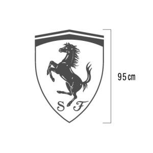 フェラーリ Ferrari 特大切抜きステッカー  SFマーク 縦95cm