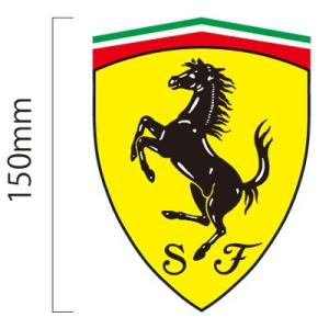 フェラーリ Ferrari スクーデリア フェラーリ ステッカー 大サイズ 縦15cm