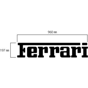 フェラーリ Ferrariロゴ 切抜きステッカー  横幅96cm 3M製カッティング切文字｜imagine-style