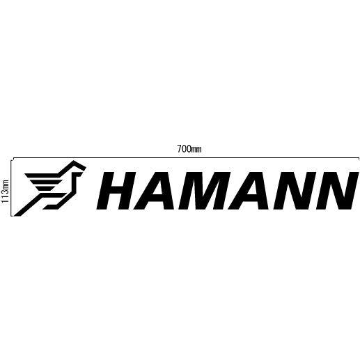 HAMANN カッティング文字ステッカー横幅70cm