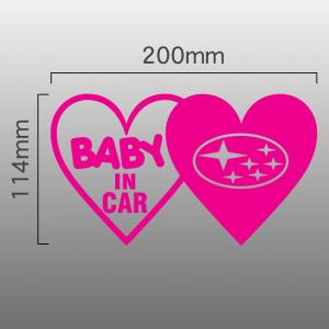 【ネコポス対応選択可能】 BABY in CAR スバルロゴ　 ベビーインカー 赤ちゃん 車 ステッカー 出産祝い プレゼント ギフト カッティング文字｜imagine-style