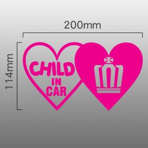 【ネコポス対応選択可能】 CHILD in CAR CROWN チャイルドインカー 赤ちゃん 車 ステッカー 出産祝い プレゼント ギフト カッティング文字｜imagine-style