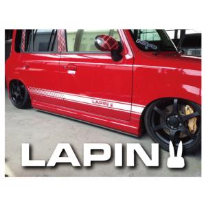 【ネコポス不可】ラパン ＬＡＰＩＮ デコライン  カッティング ステッカー シール セット ラパン文字入り【特注品】｜imagine-style