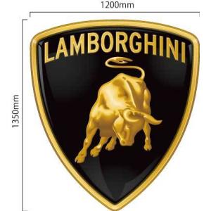 ランボルギーニ Lamborghini エンブレム カラーステッカー 幅266mm×縦