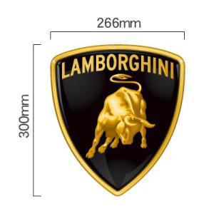 ランボルギーニ Lamborghini エンブレム カラーステッカー 幅266mm×縦300mm