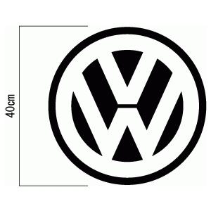 ワーゲン Volkswagen ＶＷマーク 切り抜きステッカー 40cm｜imagine-style