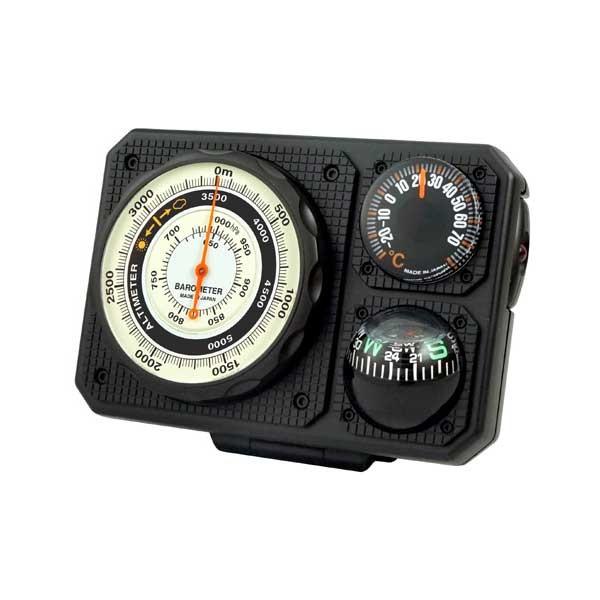 高度計 気圧計 アナログ 温度計 コンパス 方位磁石 1230 ライト 着脱 エバートラスト 送料無...