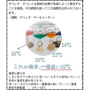 ガリレオ温度計 ガラスフロート温度計しずくS ...の詳細画像3