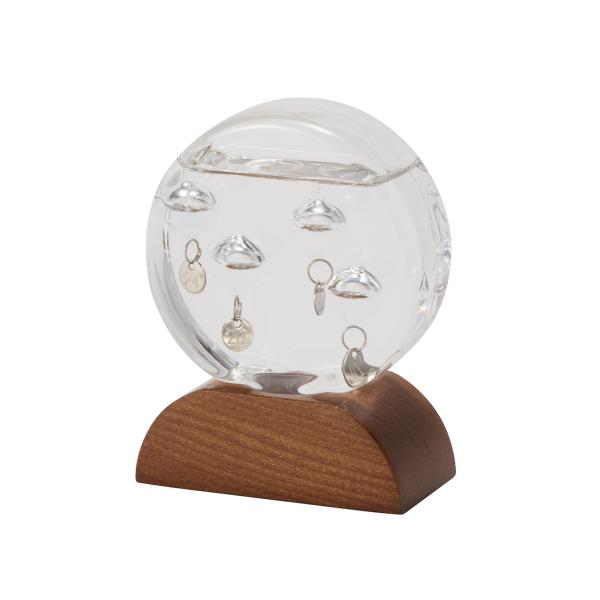 ガラスフロート温度計 ラウンド クリア 333-S002CL 茶谷産業 Fun Science ファ...