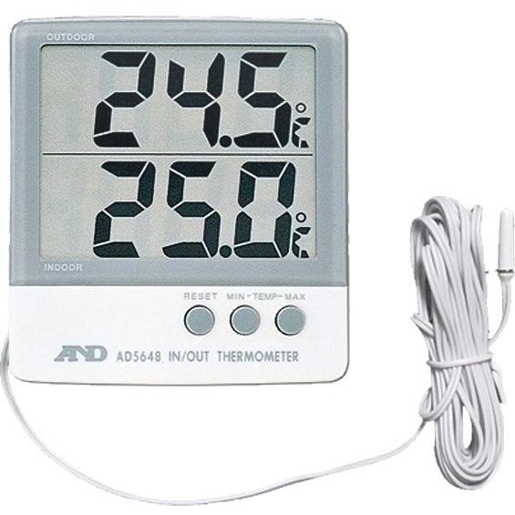 デジタル温度計:外部センサーつきデジタル温度計AD-5648〜〒郵送可￥320