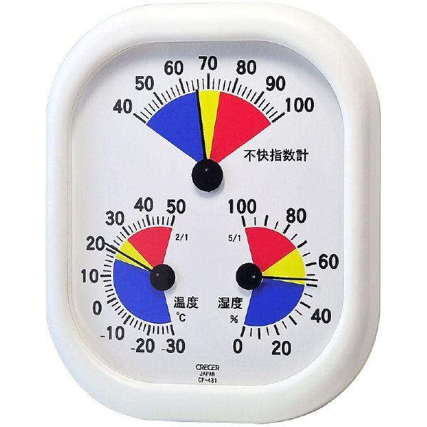 温度・湿度・不快指数計（卓上・壁掛用）CF-431〜〒郵送可￥320