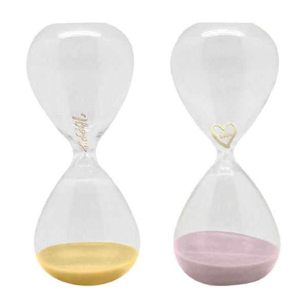 砂時計 フロウズ メッセージ LOVE HAPPY イエロー ピンク 送料無料
