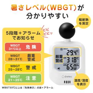【在庫有】黒球付熱中症計 WBGT計 暑さ指数...の詳細画像3