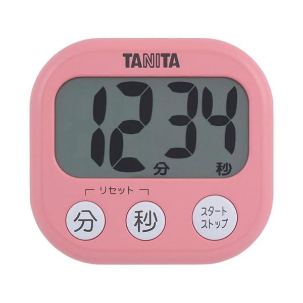 タニタ（TANITA） でか見えタイマー TD-384 シンプル 大画面 フランポワーズピンク