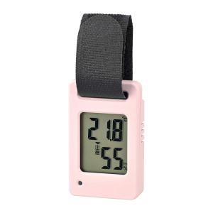 デジタル温湿度計 熱中症計 携帯 TEM-800 ピンク アラーム 音 送料無料｜imanando