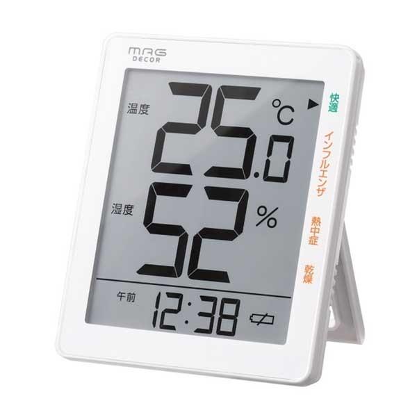 温湿度計 でか文字 デジタル 時計 TH-105 送料無料 温度湿度計