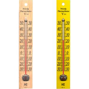 温度計 シンプル 木製寒暖計 サーモ105 アイシー 壁掛 送料無料