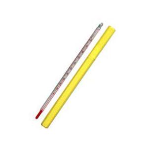 ガラス棒温度計 -5〜105℃ 18cm アイシー ケース付き サーモ200 送料無料