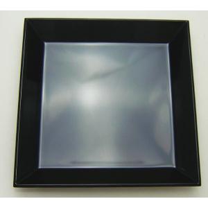 茶道具 拝見盆 黒真塗 四方盆 小