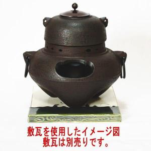 茶道具 風炉 切合風炉 切合釜 鬼面風炉 平丸釜据え 大国藤兵衛作 高さ1 茶道具 風炉 切合風炉 切合釜 鬼面風炉 平丸釜据え 大国藤兵衛作 高さ1