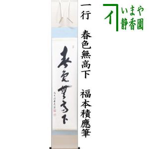 【茶道具】 大徳寺 福本積應和尚筆 立雛画賛「桃花千年春」茶掛　掛軸　軸B965 茶道具】 大徳寺 福本積應和尚筆 立雛画賛「桃花千年春」茶掛 掛軸