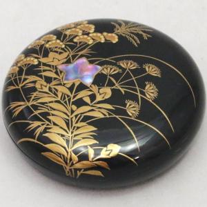 茶道具 香合 源氏車蒔絵 内銀砂子 吉田華正作 茶道 : 茶道具いまや静香