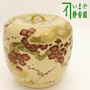 茶器 茶道具 水指 水差し 仁清写し 紅白梅 山川巌作 仁清写 仁清｜imaya-storo