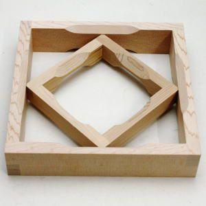 茶道具 薄板 花入用敷板 花台 三枚組敷板 矢筈 真塗り 本漆塗り 中村