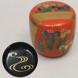 茶道具　雛蒔絵　中棗　寿峰　共箱　ひな　桃の節句　漆器　茶会　茶器　稽古　お雛様 茶道具雛蒔絵中棗寿峰共箱ひな桃の節句漆器茶会茶器稽古お雛様