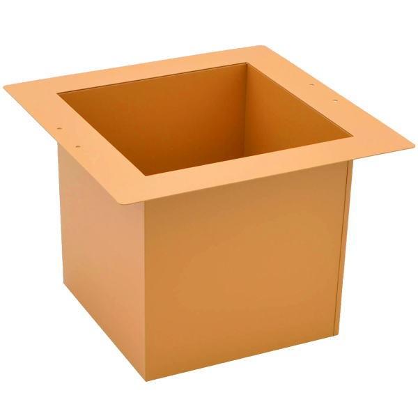 茶道具 炉壇 利休炉壇 聚楽色 炉蓋無し ツバと底辺1.6mm厚・胴側面１mm厚 炉壇だん 素材 鉄...