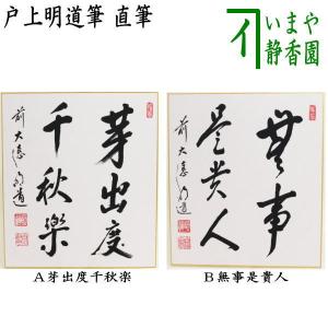 茶道具 色紙 直筆 山色清浄身 高田明浦筆 茶道 : 茶道具いまや静香園