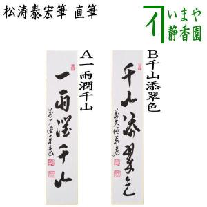 茶道具 短冊 直筆 山水有清音又は清流無間断 長谷川大真筆 山水有清音