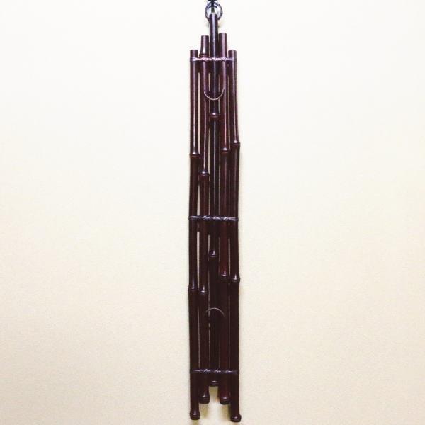 茶道具 垂発 短冊掛 黒竹垂發 5本組 全長67cm 垂発筏型 垂發筏型 すいはつ筏型 スイハツ筏型...