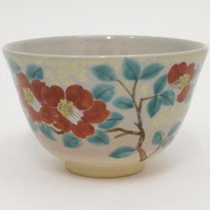 茶道具 抹茶茶碗 仁清写し 白玉椿 田中万祥作 仁清写 仁清