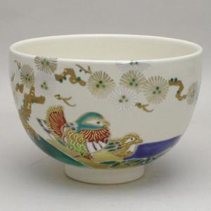 茶道具 抹茶茶碗 乾山写し 雪松 田中方円作 乾山写 乾山 茶道 : 茶道具