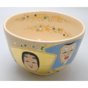 茶道具 抹茶茶碗 色絵茶碗 雲錦四季草花 杉田祥平作 清閑寺窯