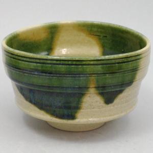 織部焼　瑞光窯　佐々木晨二造　馬上盃　共箱付　抹茶椀　茶道具　裏千家 織部焼 瑞光窯 佐々木晨二造 馬上盃 共箱付 抹茶椀 茶道具