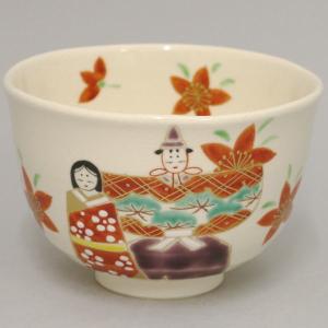 茶道具 抹茶茶碗 ひな祭り 色絵茶碗 立雛 田中方円作 雛祭り 茶道具 抹茶茶碗 ひな祭り 色絵茶碗 立雛 田中方円作 雛祭り