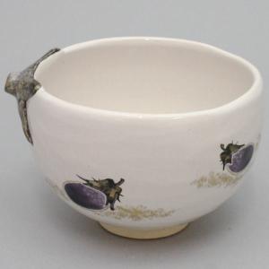 茶道具 抹茶茶碗 黒釉 草花流水 割高台 宇田孝和作 佐平窯 木箱 茶道具 抹茶茶碗 黒釉 草花流水 割高台 宇田孝和作 佐平窯 木箱
