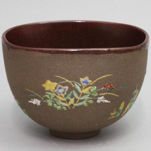 茶道具 抹茶茶碗 鼠志野 加藤光右衛門作 山十窯 亀甲紋 茶道 茶道具 抹茶茶碗 鼠志野 加藤光右衛門作 山十窯 亀甲紋 茶道